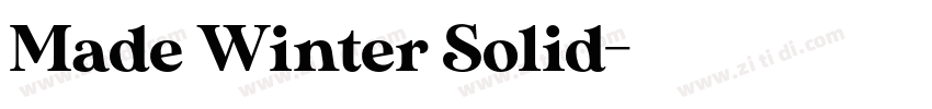 Made Winter Solid字体转换